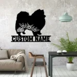 Sports Metal Sign Custom Floral American Eskimo 1
