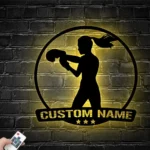 Sports Metal Sign Custom Girl Boxing 1