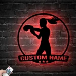 Sports Metal Sign Custom Girl Boxing 1