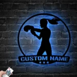 Sports Metal Sign Custom Girl Boxing 1