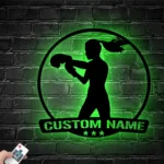 Sports Metal Sign Custom Girl Boxing 1