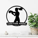 Sports Metal Sign Custom Girl Boxing 1