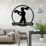Sports Metal Sign Custom Girl Boxing 1