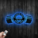 Sports Metal Sign Custom Gym Weightlifting 1