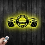Sports Metal Sign Custom Gym Weightlifting 1