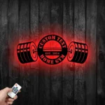 Sports Metal Sign Custom Gym Weightlifting 1