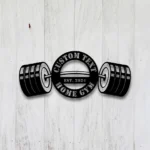 Sports Metal Sign Custom Gym Weightlifting 1