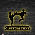 Sports Metal Sign Custom Karate Fighter 1
