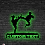 Sports Metal Sign Custom Karate Fighter 1