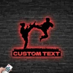 Sports Metal Sign Custom Karate Fighter 1