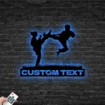 Sports Metal Sign Custom Karate Fighter 1
