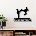 Sports Metal Sign Custom Karate Fighter 1