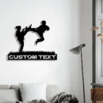 Sports Metal Sign Custom Karate Fighter 1