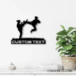 Sports Metal Sign Custom Karate Fighter 1