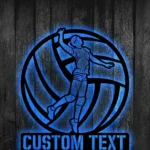 Sports Metal Sign Custom Male Volleyball 1