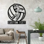 Sports Metal Sign Custom Male Volleyball 1