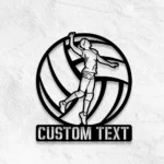 Sports Metal Sign Custom Male Volleyball 1