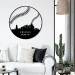 Sports Metal Sign Custom Phoenix Skyline Baseball 1