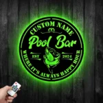 Sports Metal Sign Custom Pool Bar 1