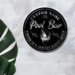 Sports Metal Sign Custom Pool Bar 1