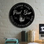 Sports Metal Sign Custom Pool Bar 1