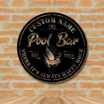 Sports Metal Sign Custom Pool Bar 1