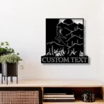 Sports Metal Sign Custom Rock Climbing Girl 1