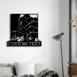 Sports Metal Sign Custom Rock Climbing Girl 1