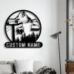 Sports Metal Sign Custom Ski Lift Skiing 1