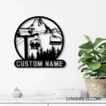 Sports Metal Sign Custom Ski Lift Skiing 1