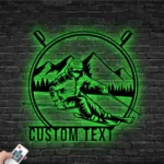 Sports Metal Sign Custom Skiing 1