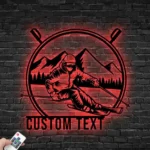 Sports Metal Sign Custom Skiing 1