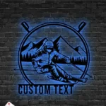 Sports Metal Sign Custom Skiing 1