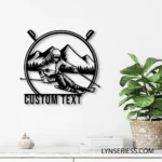Sports Metal Sign Custom Skiing 1