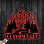 Sports Metal Sign Custom Snowmobile Jump 1