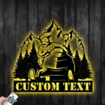 Sports Metal Sign Custom Snowmobile Jump 1