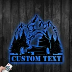 Sports Metal Sign Custom Snowmobile Jump 1