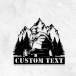 Sports Metal Sign Custom Snowmobile Jump 1