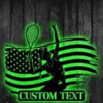 Sports Metal Sign Custom Us Flag Tennis 1