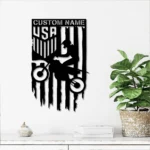 Sports Metal Sign Custom Us Motocross Biker 1