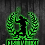 Sports Metal Sign Detailed Badminton 1