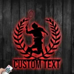 Sports Metal Sign Detailed Badminton 1