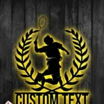 Sports Metal Sign Detailed Badminton 1