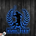 Sports Metal Sign Detailed Badminton 1