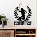 Sports Metal Sign Detailed Badminton 1