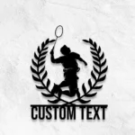 Sports Metal Sign Detailed Badminton 1