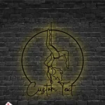 Sports Metal Sign Detailed Pole Dance 1