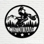 Sports Metal Sign Dirt Bike Biker Name 1