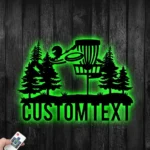 Sports Metal Sign Disc Links Player 1