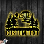 Sports Metal Sign Disc Links Player 1